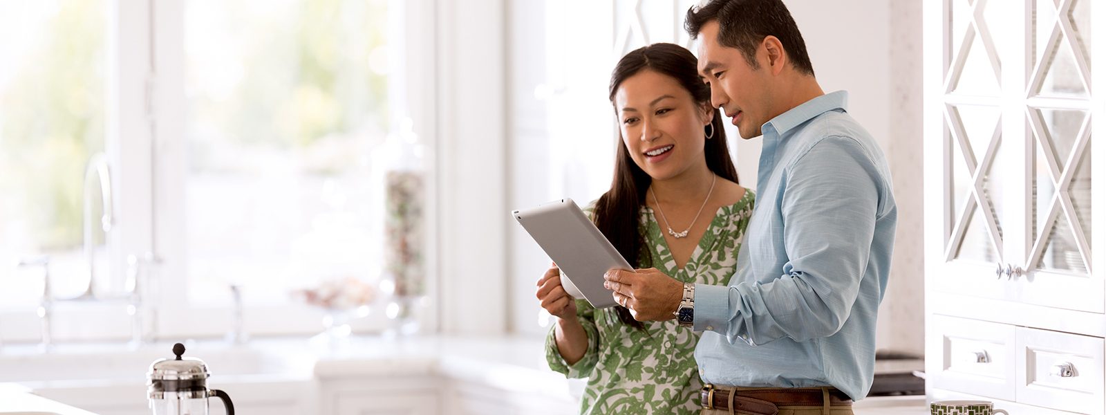 couple looking at laptop