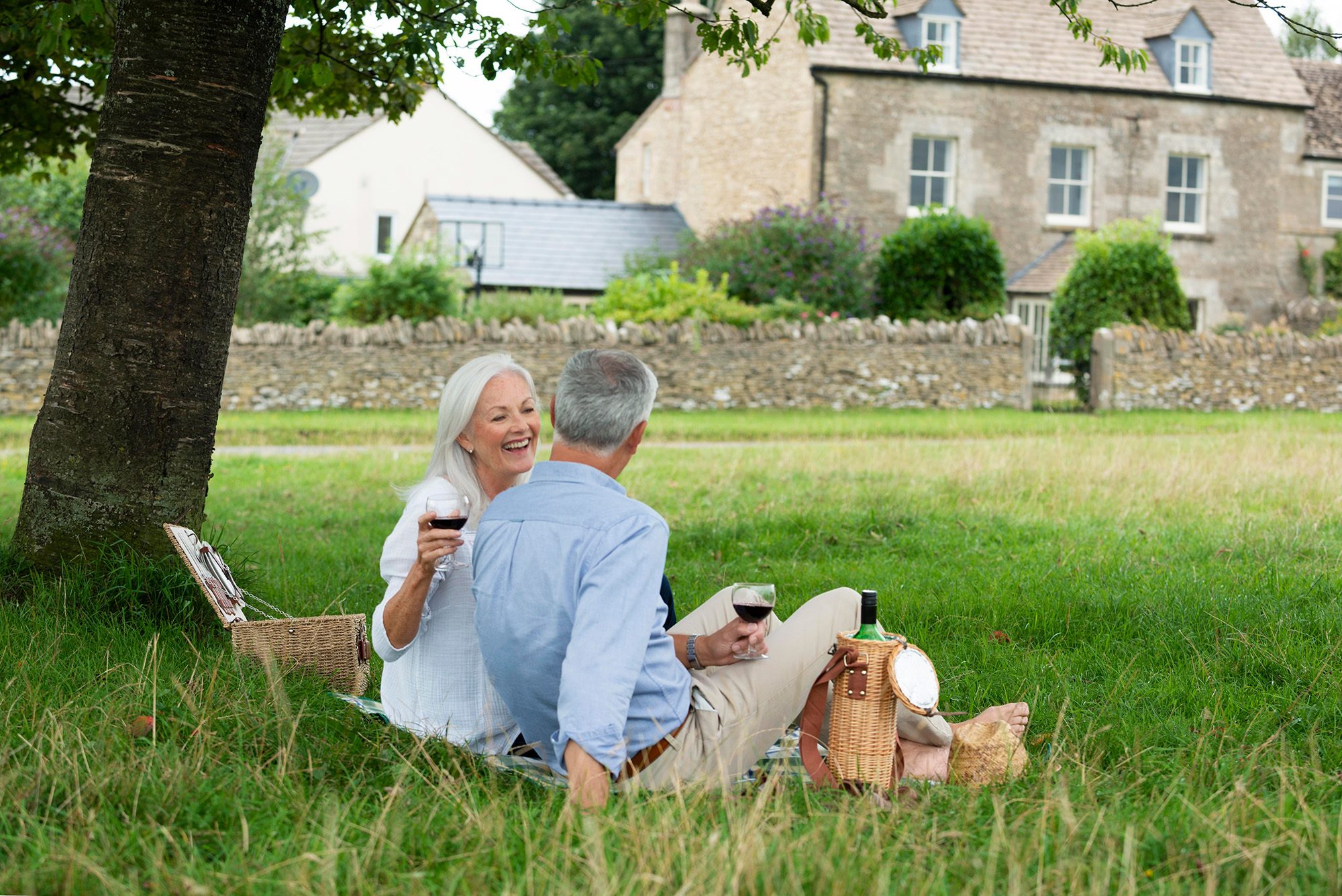 Retired Couple Having a Picnic