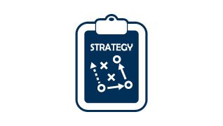 Blue clipboard with X and O strategy plans
