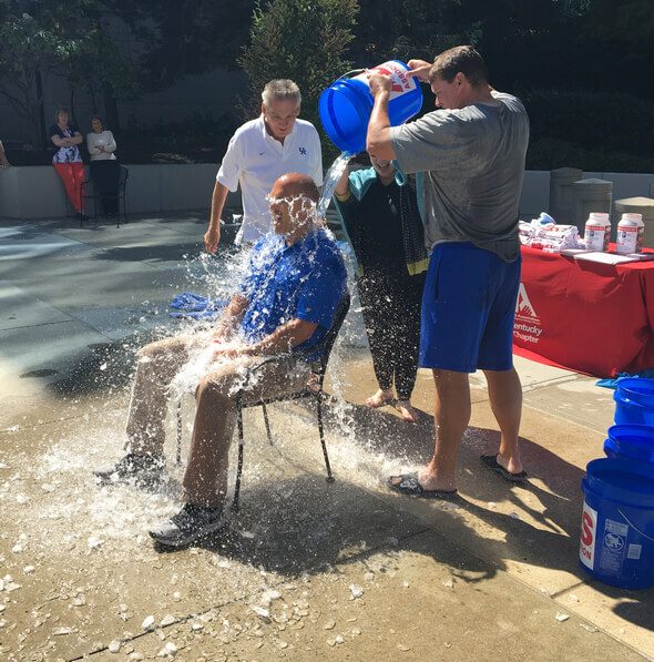 Jeff Todd participating in the ice bucket challenge