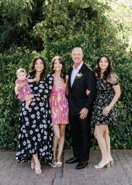 Kevin Willoughby's wedding day with family