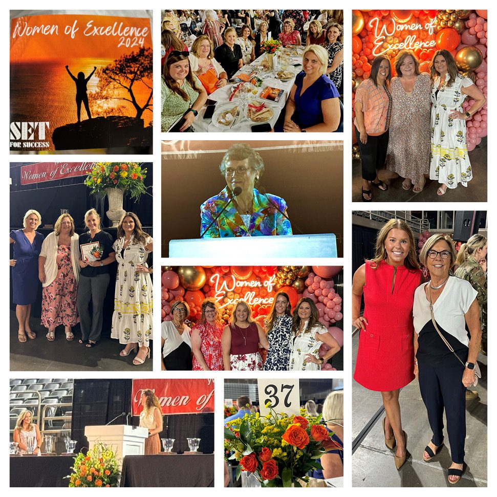 Collage of images from Women of Excellence 2024 event