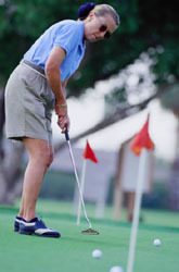 Retiree Golfging