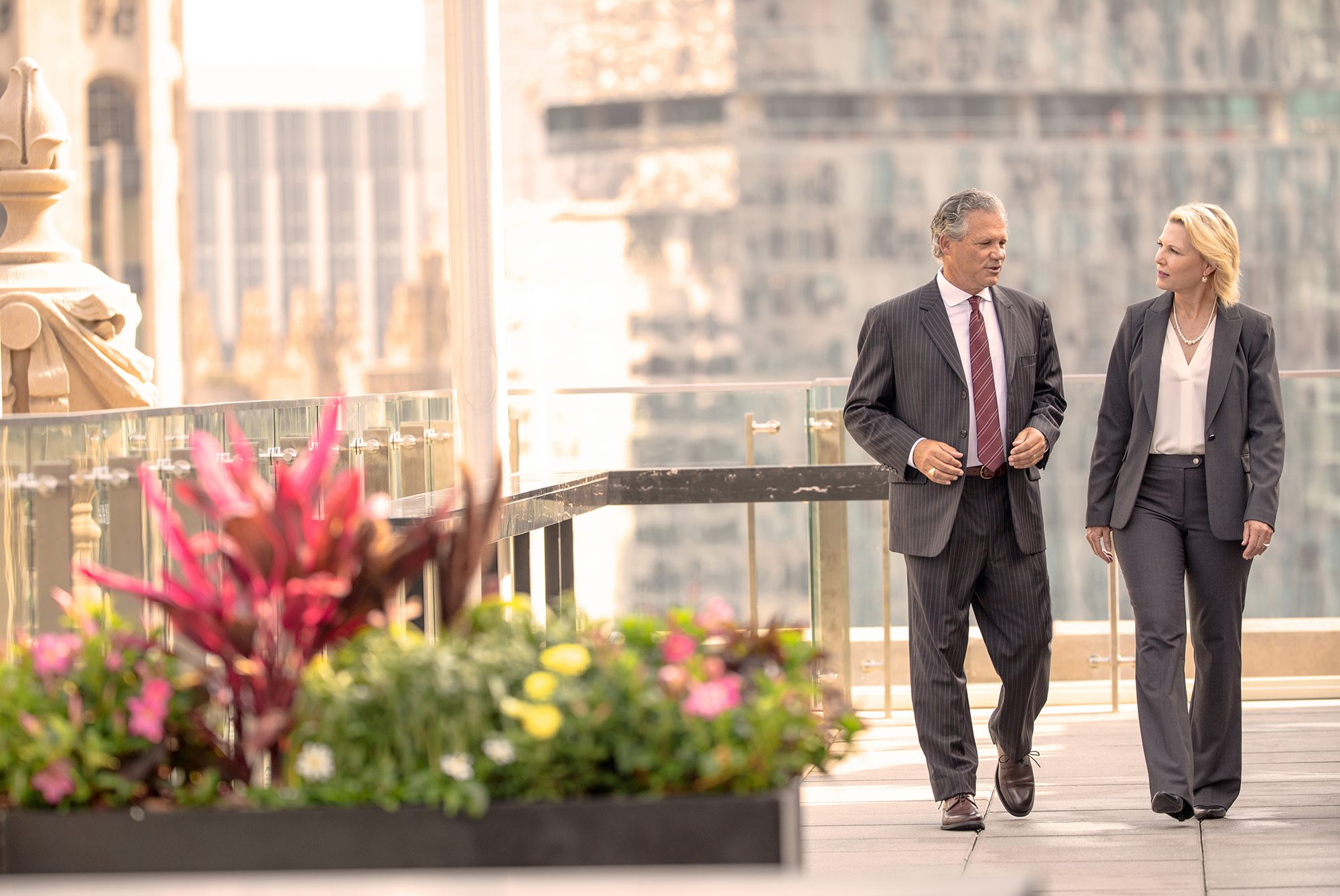 business people walking