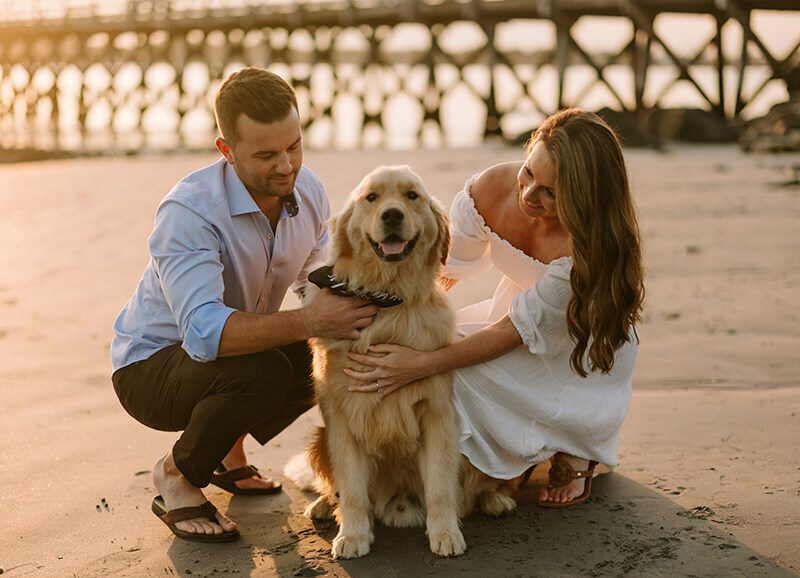 Casey family with dog