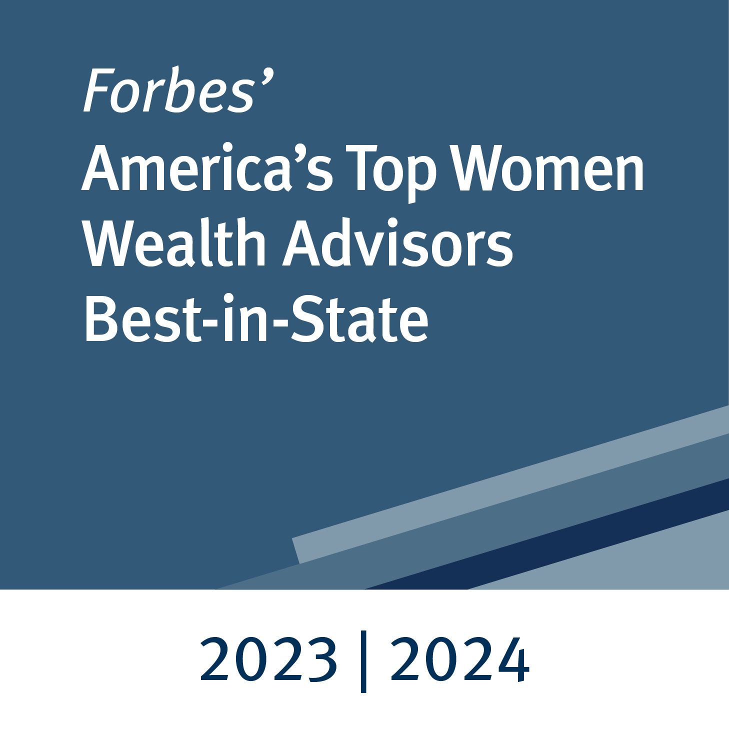 Forbes’
Americaʼs Top Women Wealth Advisors 
Best-in-State 2023 | 2024