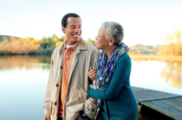 couple at the lake