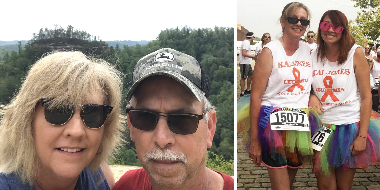 Christy at a race and on vacation