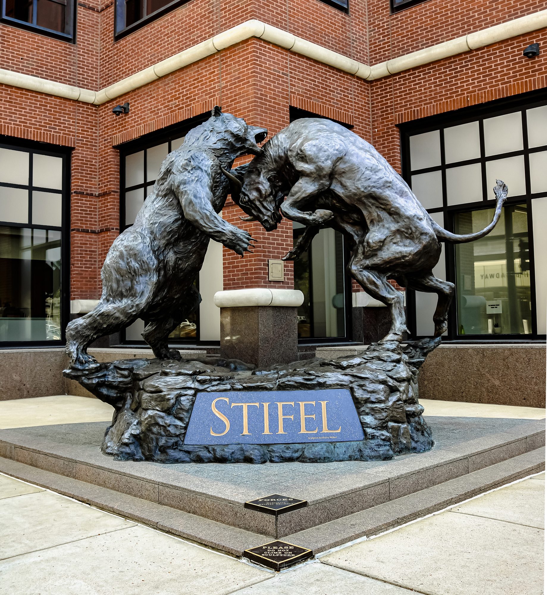 Stifel Blue and Bear statue