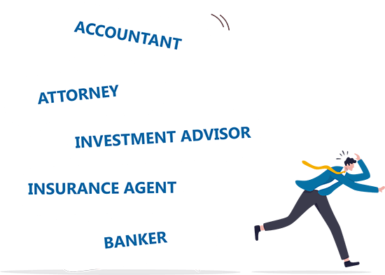 overwhelmed client graphic