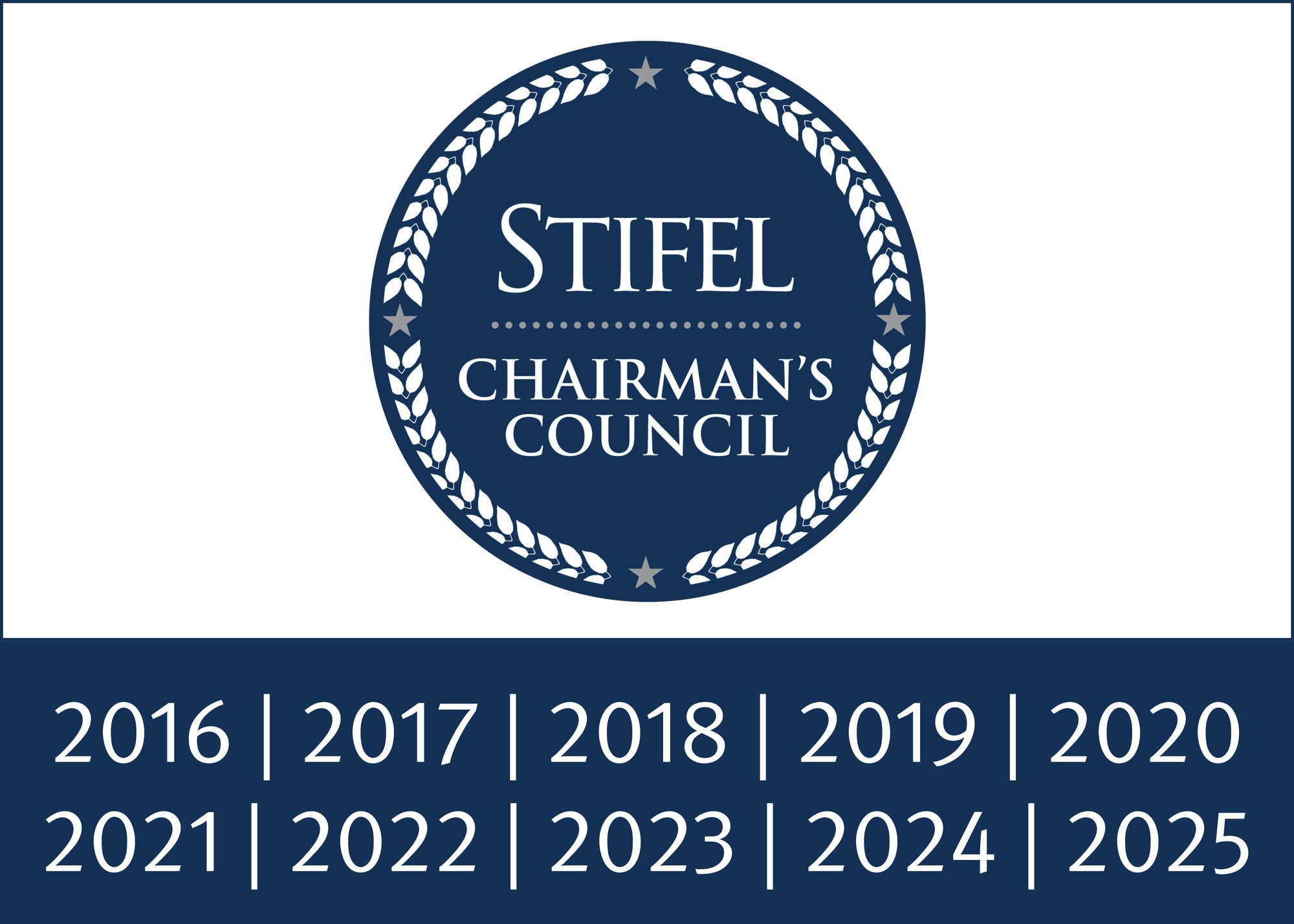 Stifel Chairman's Council 2016 through 2025