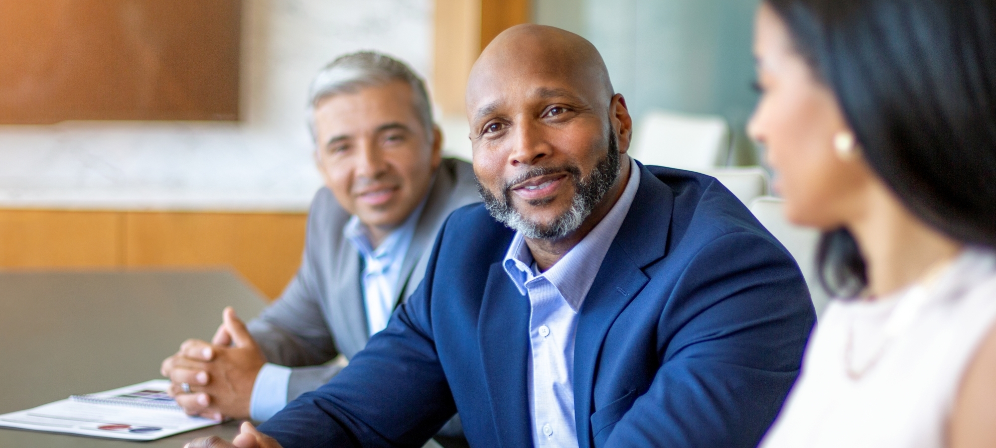 business people talking