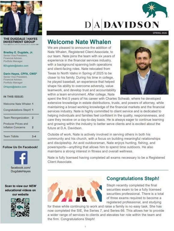 Spring 2026 Newletter page 1